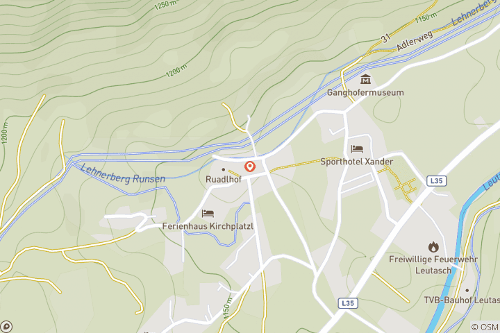 Map of Cross-Country Skiing at Leutasch and Seefeld