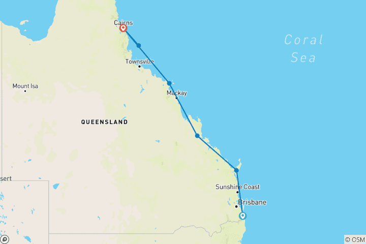 Map of Tropical Islands and Rainforest (9 Days)