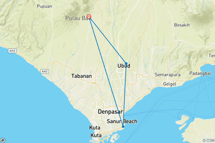 Map of Magical Bali (7 Days)