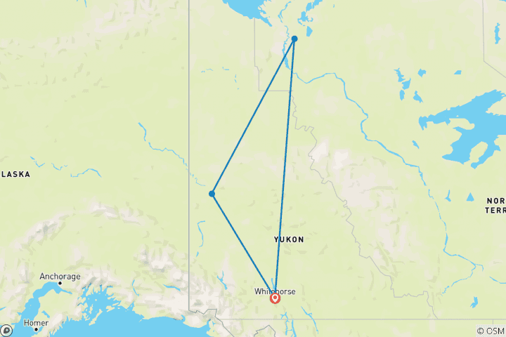 Map of Arctic Road Trip – Ice Road to Tuktoyaktuk