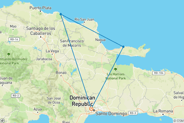 Map of Dominican Republic: Culture and Beach, The Perfect Mix - 8 days