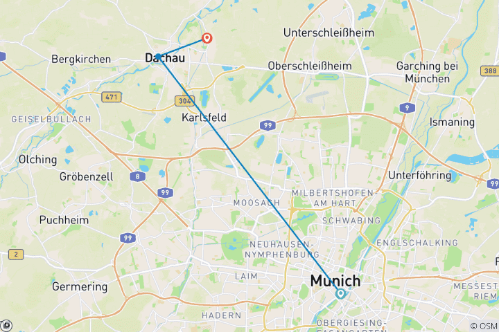Carte du circuit Oktoberfest (Départ de Munich, 5 jours)