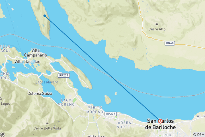 Map of 5-Day Bariloche Luxury Tour