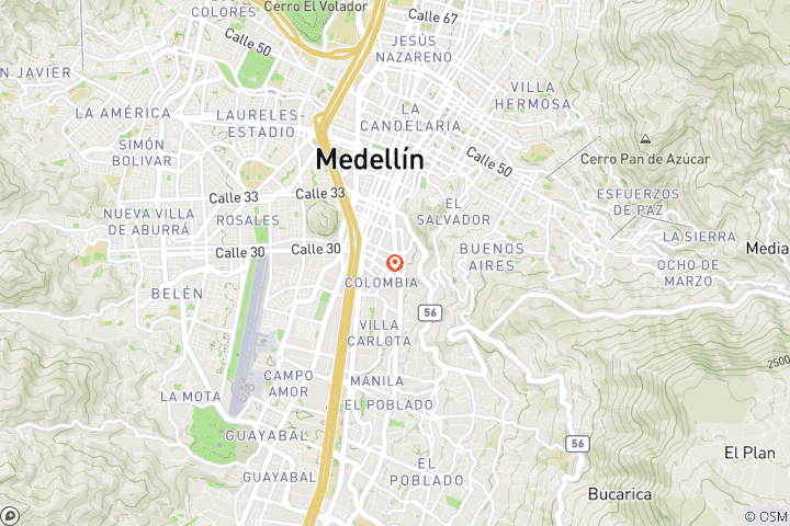 Kaart van Ontdek Medellín - 3 dagen