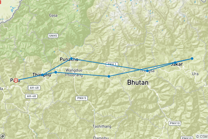 Mapa de Esencia de Bután