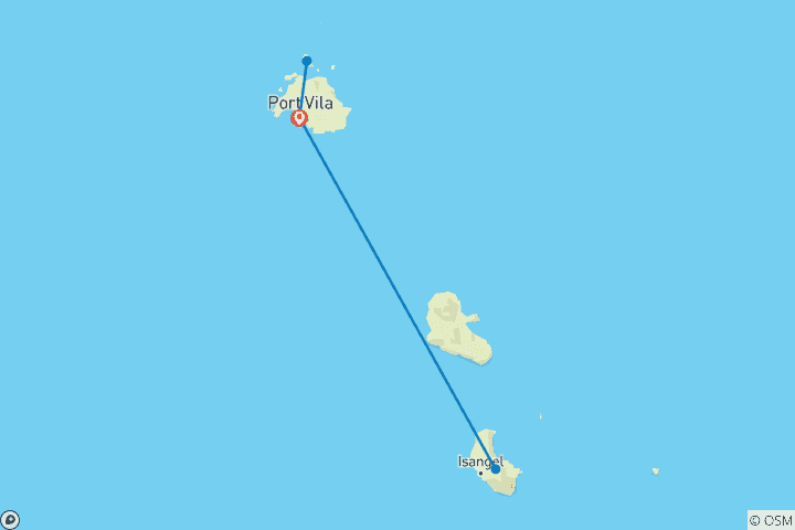 Map of Vanuatu Expedition