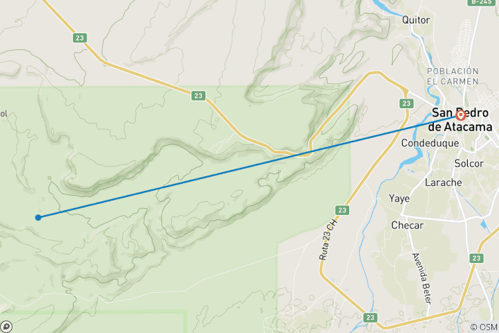 Carte du circuit Nord du Chili : La lune, les geysers et les étoiles - 6 jours