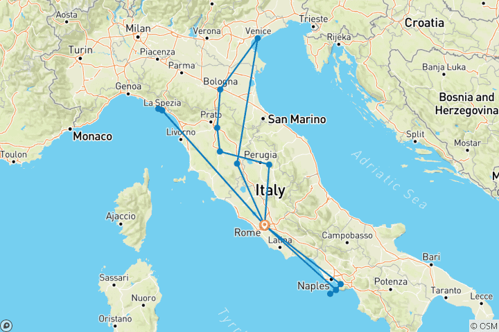 Kaart van Tutta l'Italia