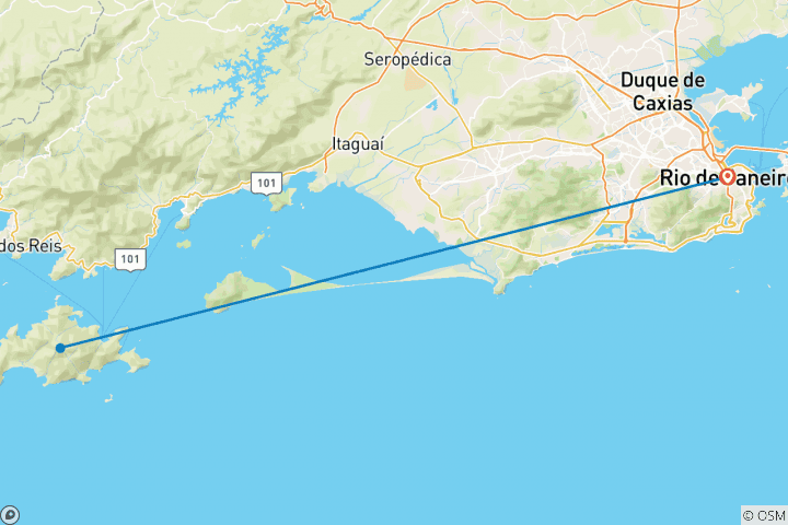 Carte du circuit Expérience Ilha Grande 4D/3N