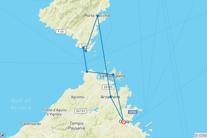 Karte von Mitsegeln in Sardinien & Korsika