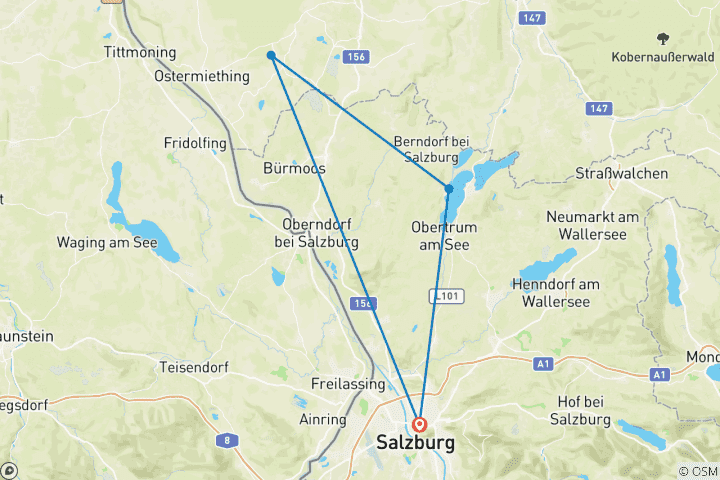 Mapa de Diez lagos para familias 4/3