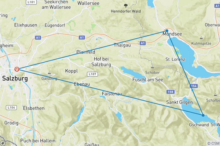 Carte du circuit Les dix lacs et la mélodie du bonheur 5/4