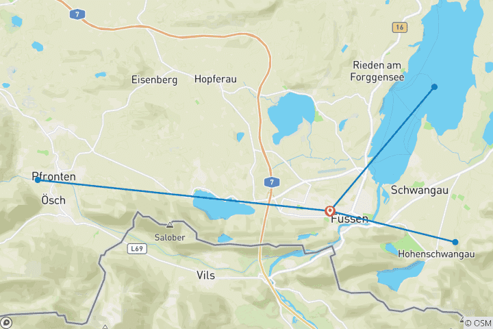 Karte von Allgäuer Seen-Sternfahrt