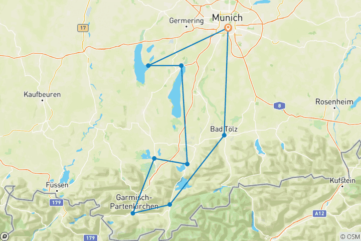 Map of Munich Lakes (Sportive)