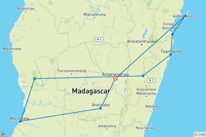 Map of Ideal trip between land and sea