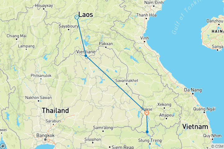 Map of Tailor-Made 10 Days Classic Laos Family Vacation, Daily Depart & Private Guide