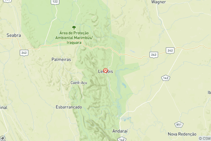 Carte du circuit Expérience de la Chapada Diamantina