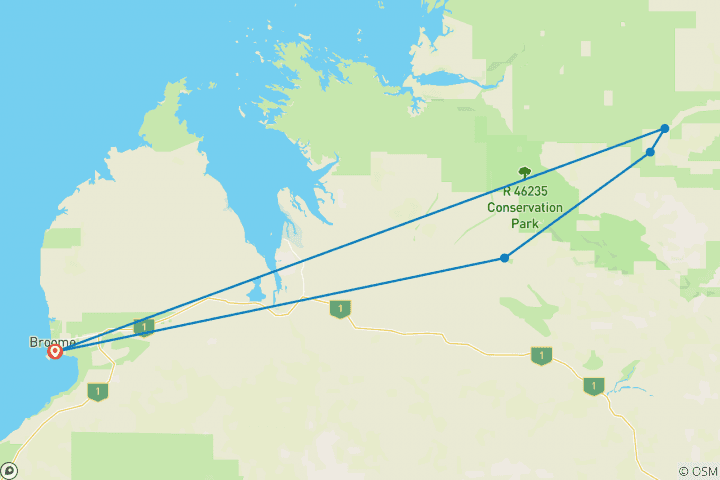 Map of Kimberley Family Holiday