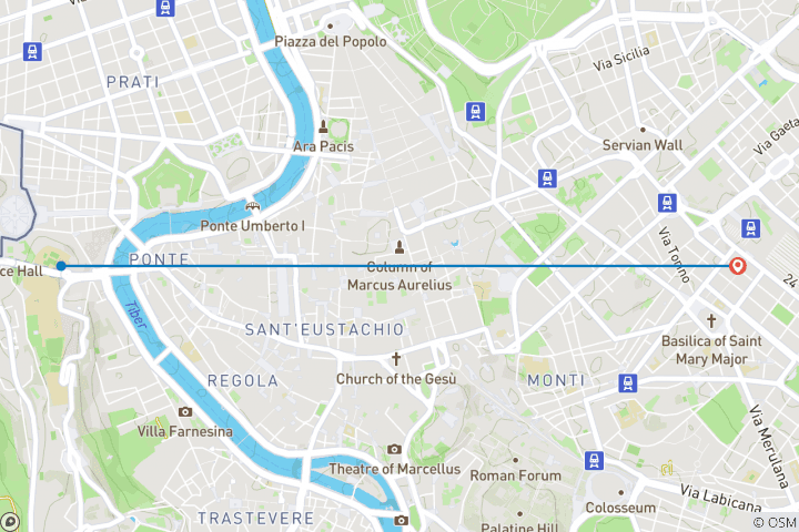 Map of Rome Highlights (with Connoisseur)