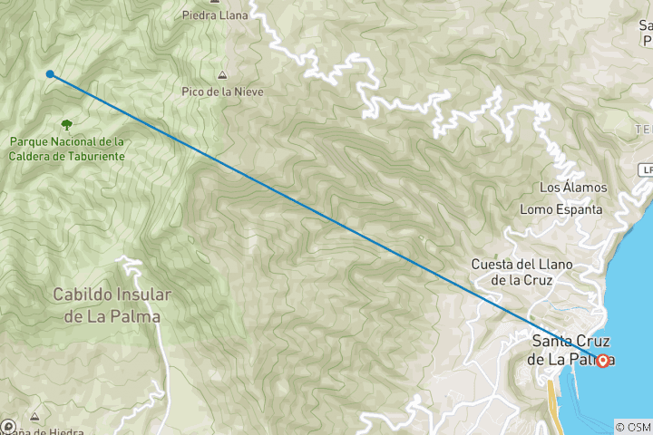 Map of La Palma Hiking