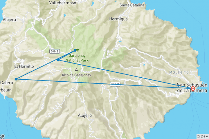 Map of La Gomera: Hiking & Relaxation