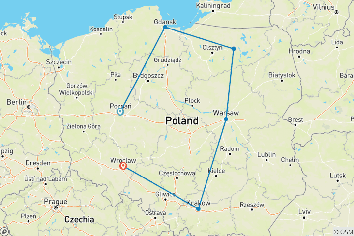 Map of Poland Highlights