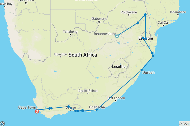 Map of Südafrika: Sternstunden