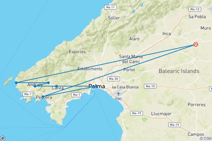 Map of Mallorca: Hiking in the Southwest