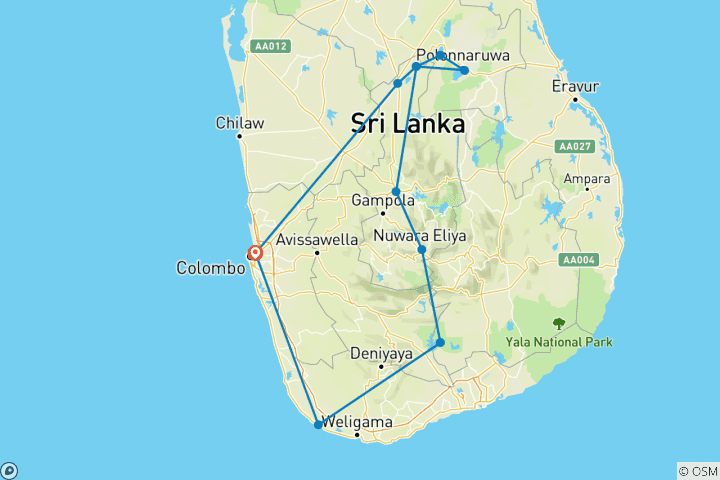 Karte von Sri Lanka: Impressionen