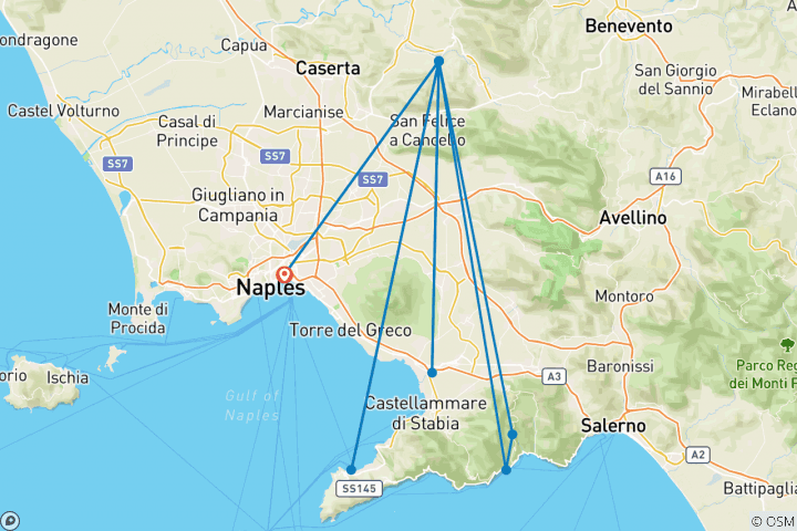 Map of Gulf of Naples with Flair