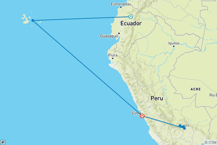 Carte du circuit Circuit pittoresque en solo en Équateur et au Pérou