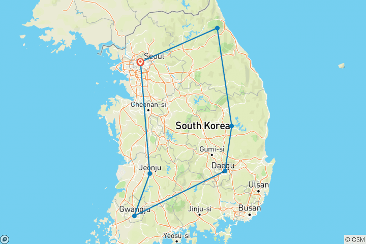 Map of Explore South Korea on Foot