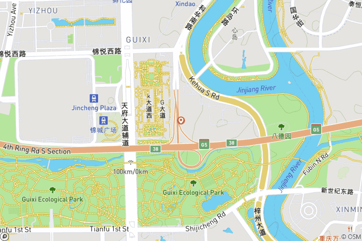 Carte du circuit Circuit de 3 jours dans l'ouest du Sichuan : Vallée de Bipenggou et glacier de Dagu depuis Chengdu