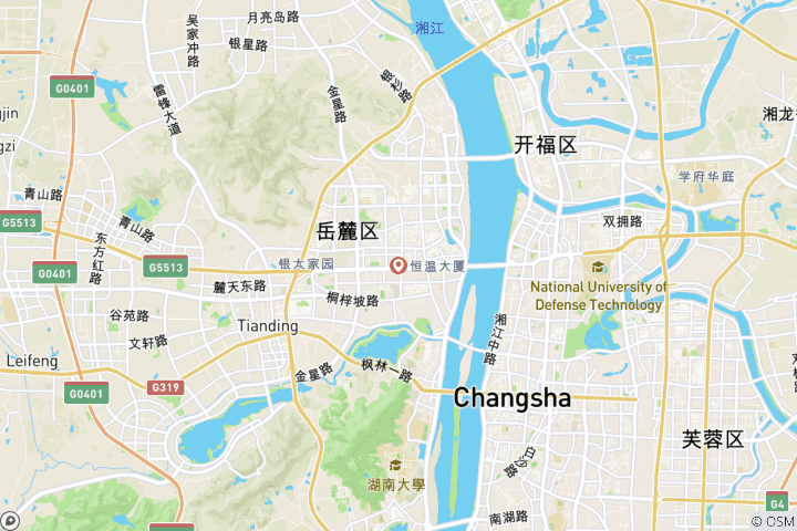 Map of Changsha City Break, Private Tour