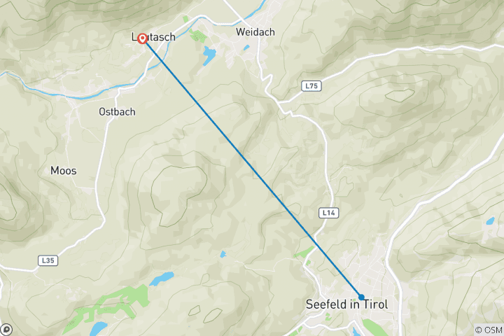 Map of Seefeld Ski Camp (with Laser Biathlon)