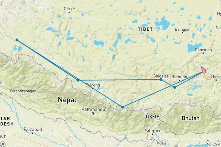 Karte von Tibet: Kailash – Schneejuwel auf dem Dach der Welt