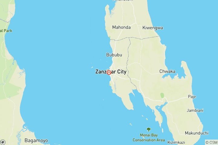 Map of Zanzibar Island Extension