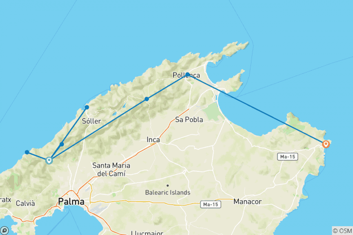 Map of Walking in Mallorca