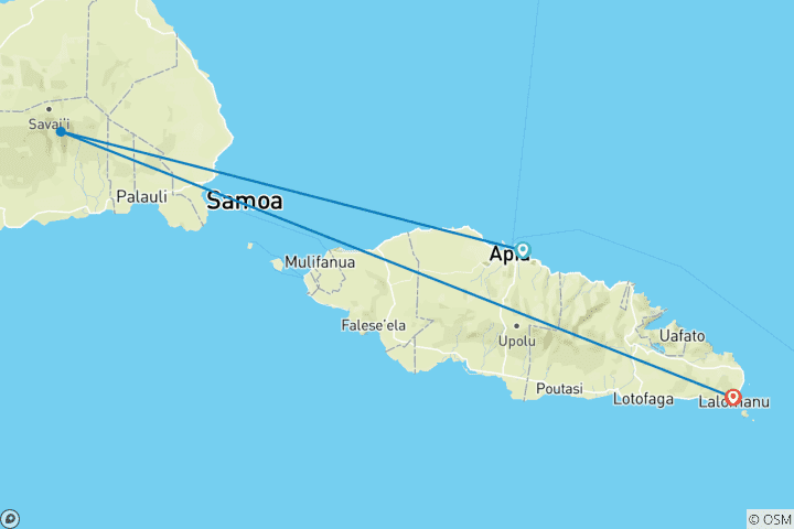 Map of Samoa Adventure