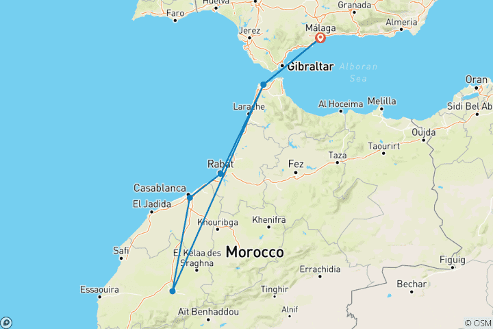 Map of Morocco Express