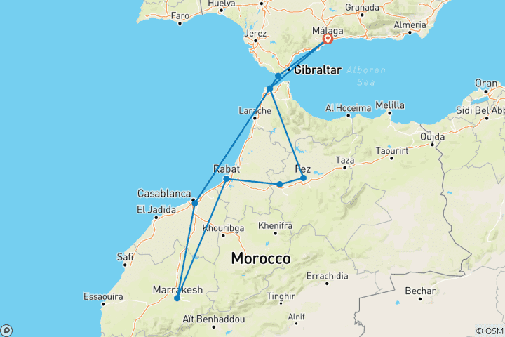 Carte du circuit Maroc Express