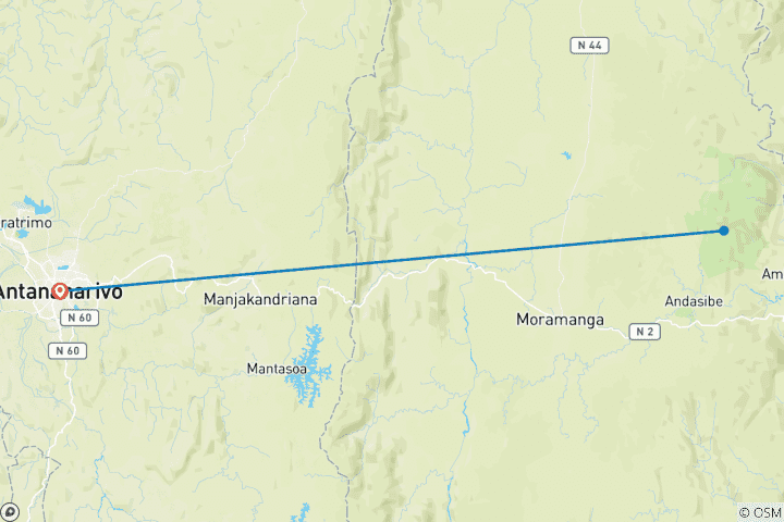 Karte von Vogelbeobachtung in Andasibe - 3 Tage