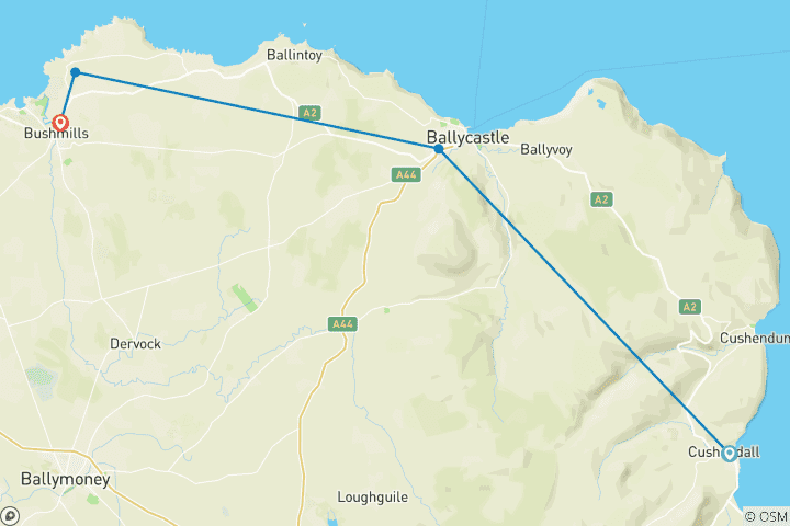 Map of Walking the Antrim Coast