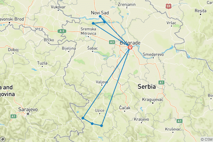 Map of Private - Discover Serbia