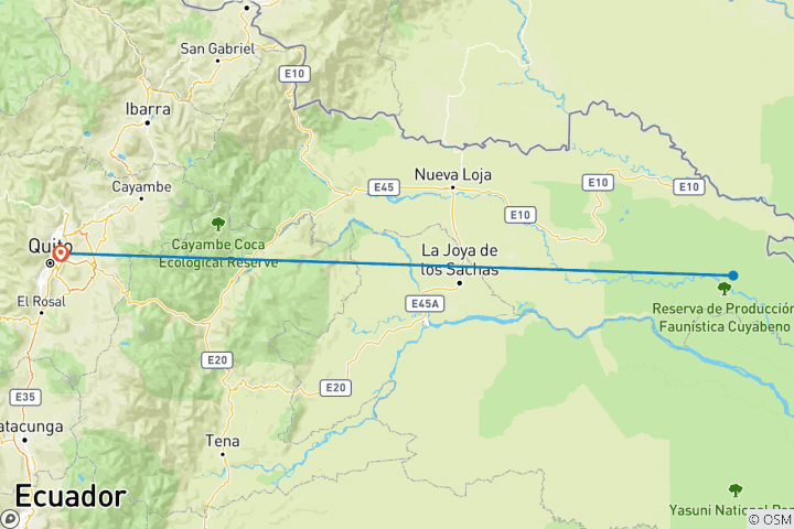 Map of Cuyabeno Amazon Eco-Lodge Adventure 6D/5N