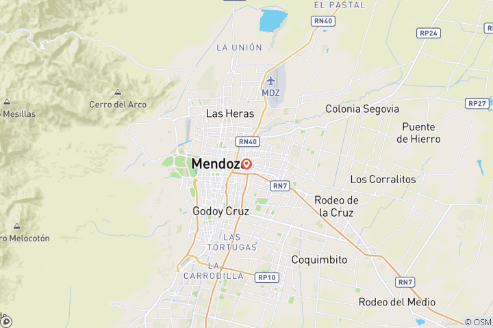 Map of Mendoza Wine & Mountains Adventure 4D/3N