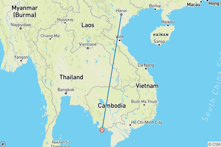 Kaart van Phu Quoc Strandverlenging (Vanaf Hanoi)
