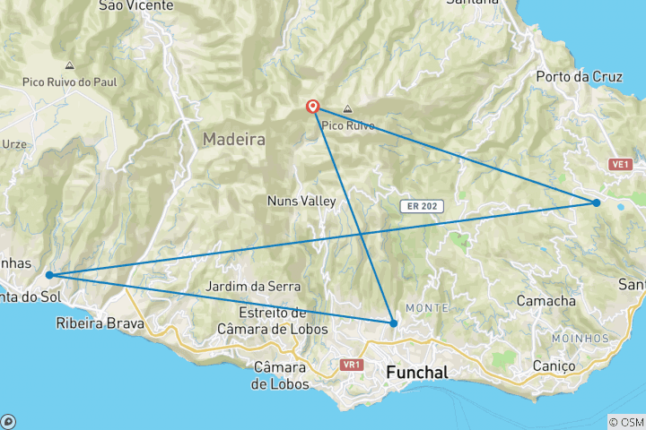 Map of Discover Madeira, Self-drive