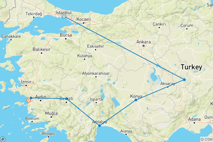 Map of 10 Days - Turkish Breeze