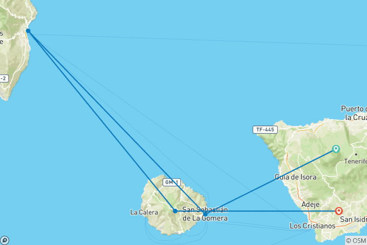 Map of Sailing the Canary Islands